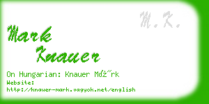 mark knauer business card